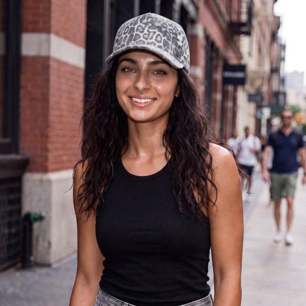 CC ALL OVER LEOPARD TRUCKER HAT