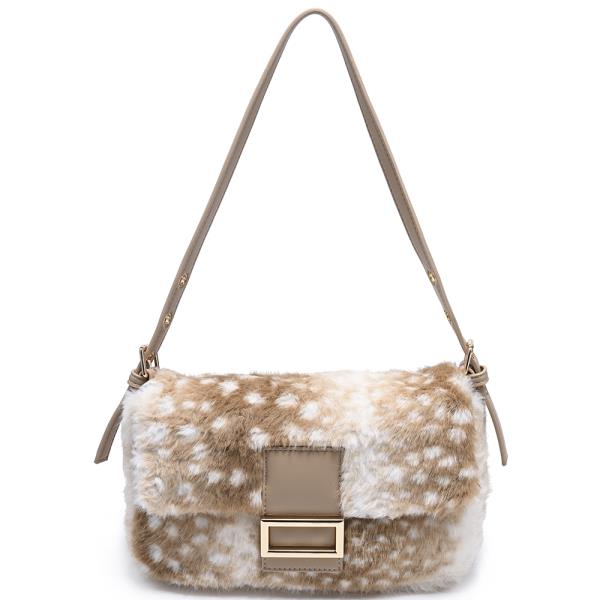 FAUX FUR BEVERLY CROSSBODY BAG