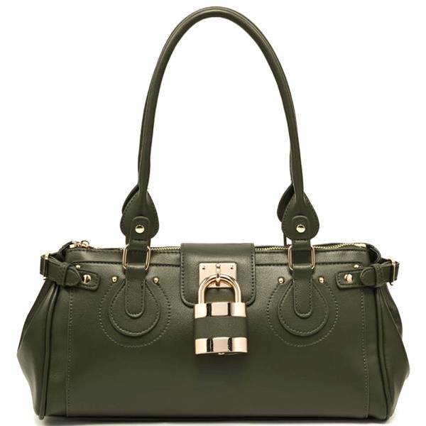 SMOOTH KEYLOCK DESIGN MODA SATCHEL BAG