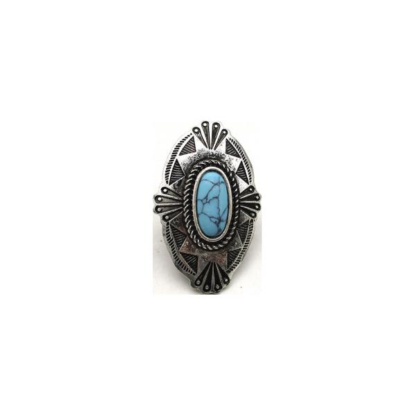 WESTERN TQ CONCHO CUFF RING