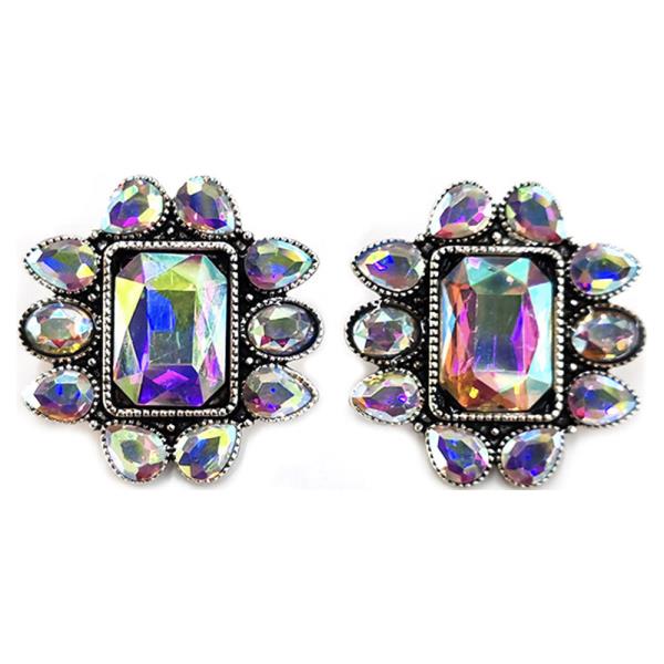 WESTERN RECTANGLE AB EARRING