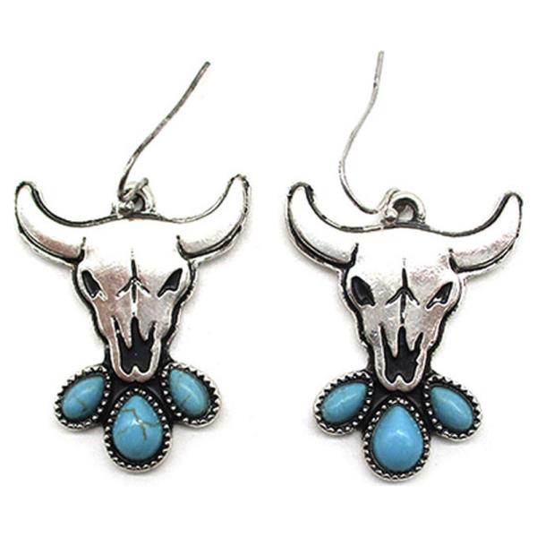WESTERN STEERHEAD TQ EARRING