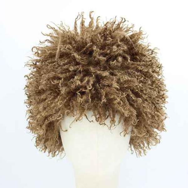 CURLY SHAGGY PILLBOX HAT
