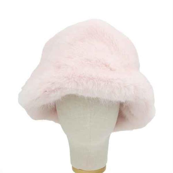 FAUX FUR WIDE BRIM BUCKET HAT