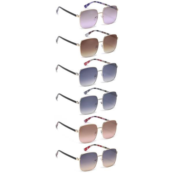 MULTI COLOR SQUARE DESIGN SUNGLASSES 1DZ