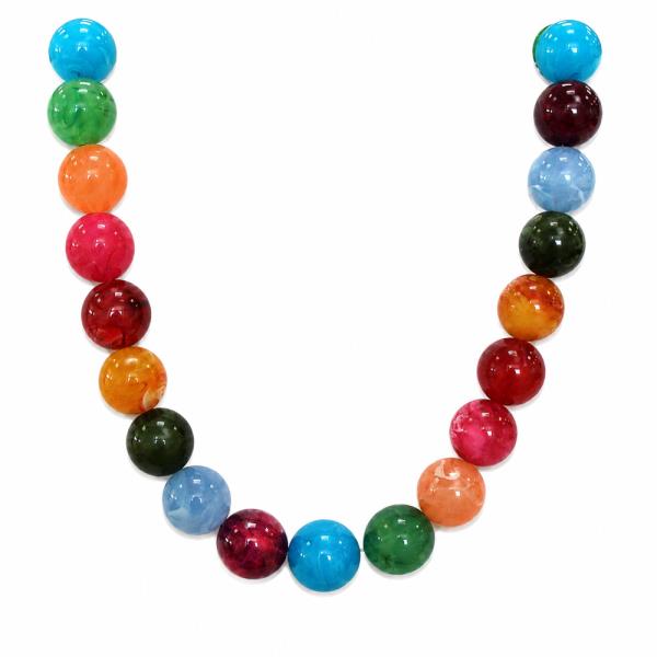 Acrylic Round Ball Bead Necklace