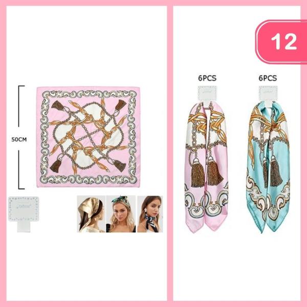Silky Multi Use Square Scarf (12 Units)