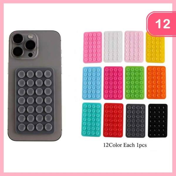 SILICONE SUCTION CUPS PHONE ATTACHMENT (!2 UNITS)