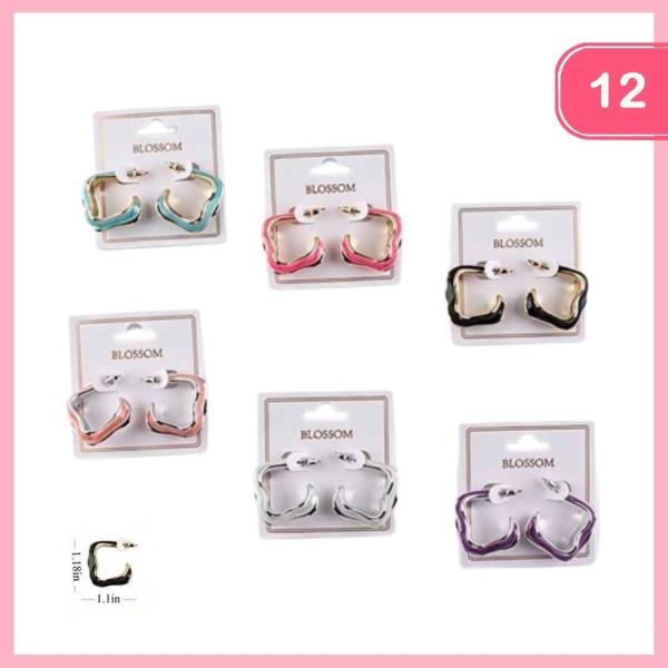 Wavy Hoop Earring (12 Units)