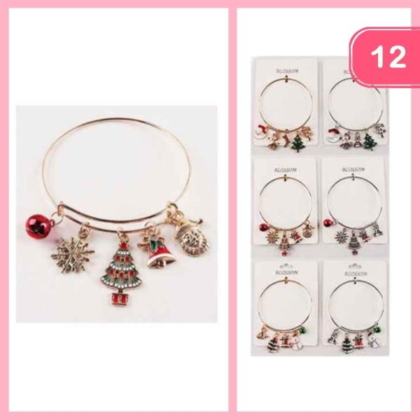 CHRISTMAS CHARM BRACELET (12 UNITS)