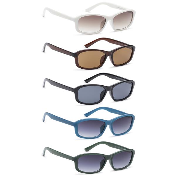 SLEEK ROUND RECTANGULAR SUNGLASSES 1DZ