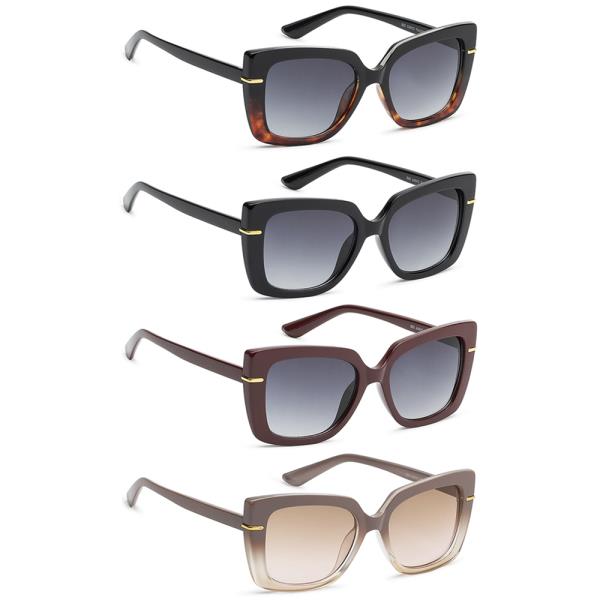 SQUARED CAT EYE SUNGLASSES 1DZ