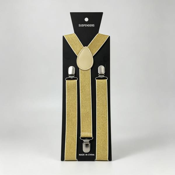 SHIMMER ADJUSTABLE METAL CLIP Y-BACK SUSPENDER