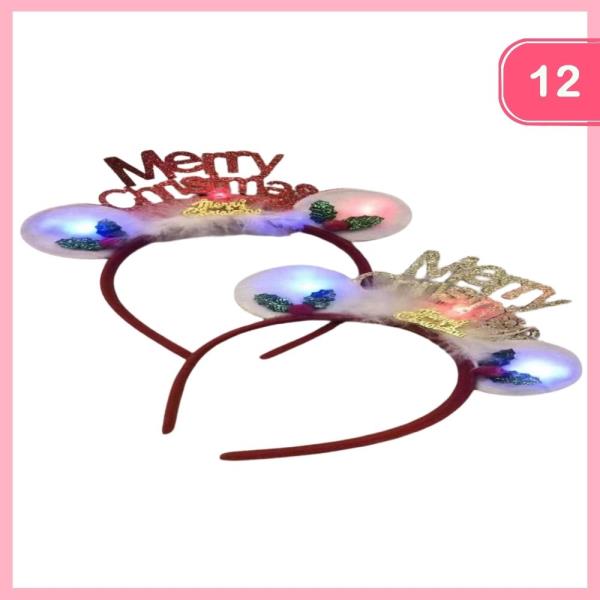 MERRY CHRISTMAS LIGHT UP HEADBAND (12 UNITS)