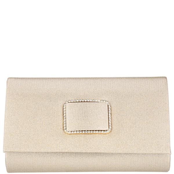CHIC ENVELOPE BUCKLE DECORATED FLAP EVENING CLUTCH BAG
