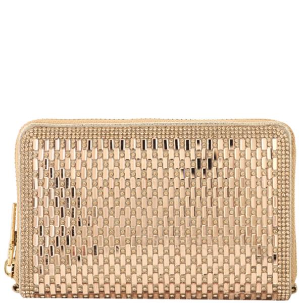 Rhinestone Shimmering Zipper Wallet