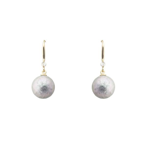 ROUND BALL BEAD DANGLE EARRING