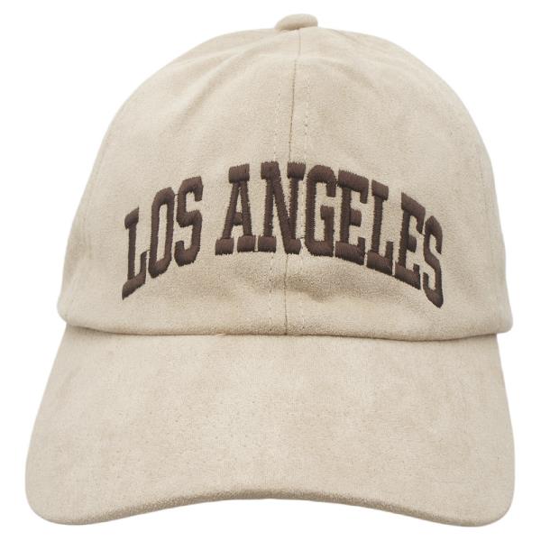 LOS ANGELES SCRIPT MICROSUEDE CAP