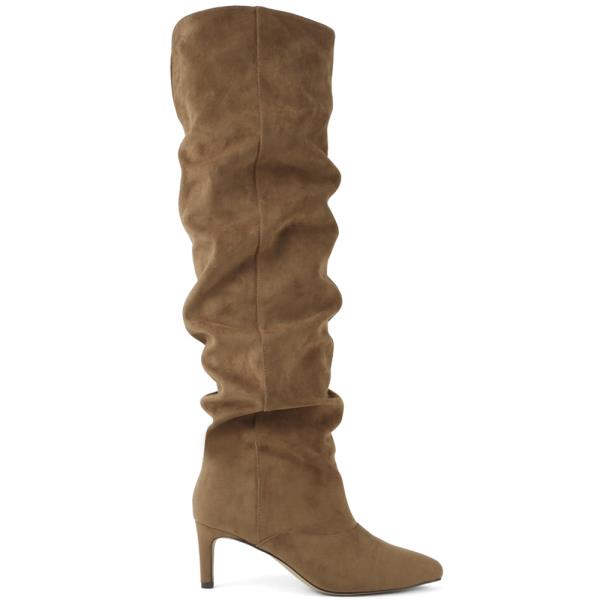 Tall Slouchy Kitten Heel Boots (12 Pairs)