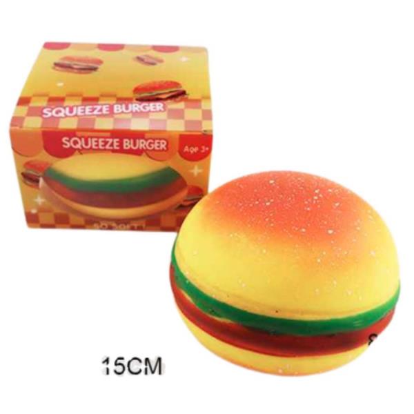 HAMBURGER SQUISHY SQUEEZE TOY