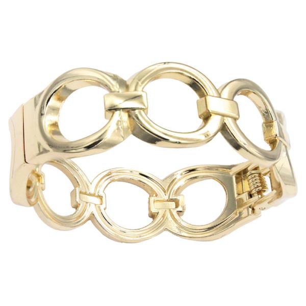 Gold Plated Hinged Bangle Bracelets