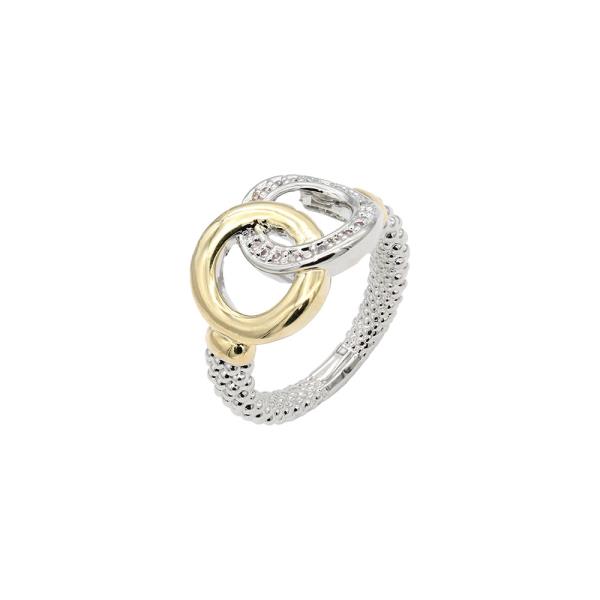 14K Gold Plated Two Tone Ring
