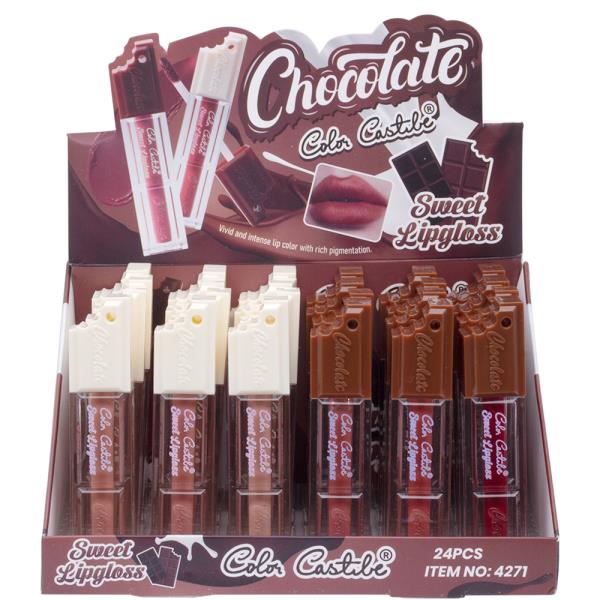 COLOR CASTIBE CHOCOLATE SWEET LIPGLOSS (24 UNITS)