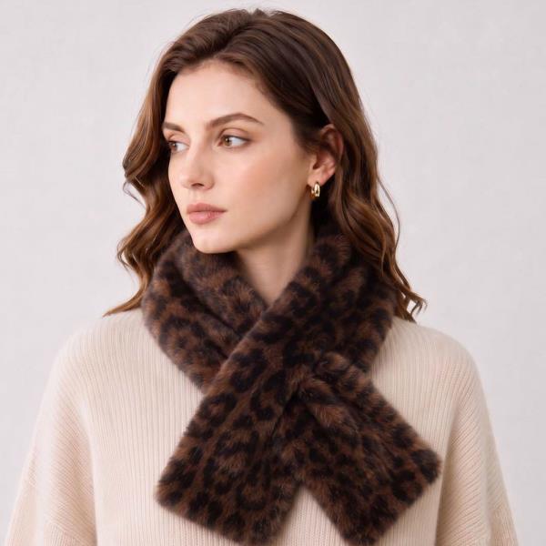 FAUX FUR PULL THROUGH SCARF