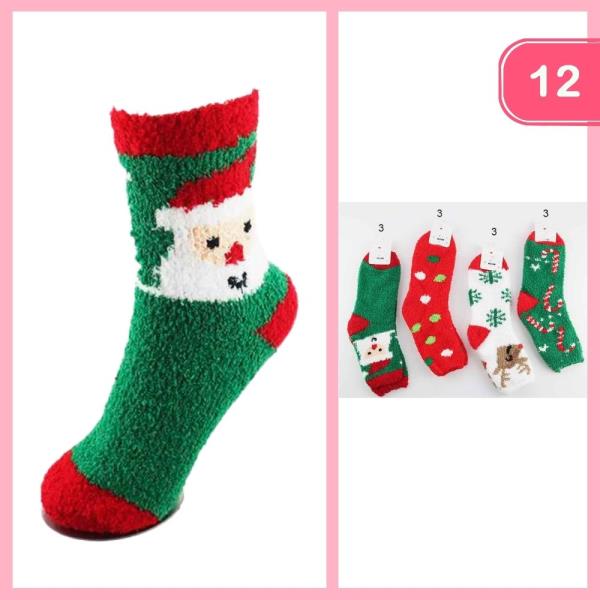 CHRISTMAS THEMED SOCKS (12 UNITS)
