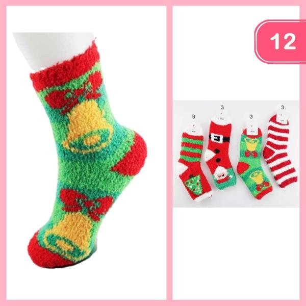 CHRISTMAS THEMED SOCKS (12 UNITS)