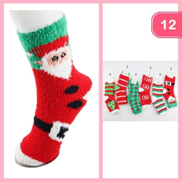 CHRISTMAS THEMED SOCKS (12 UNITS)