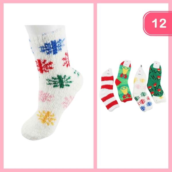CHRISTMAS THEMED SOCKS (12 UNITS)