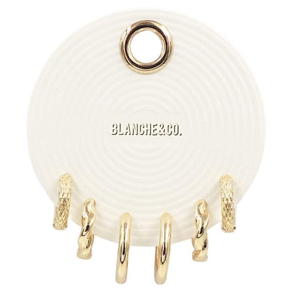 3PRS TEXTURE HOOP EARRING SET