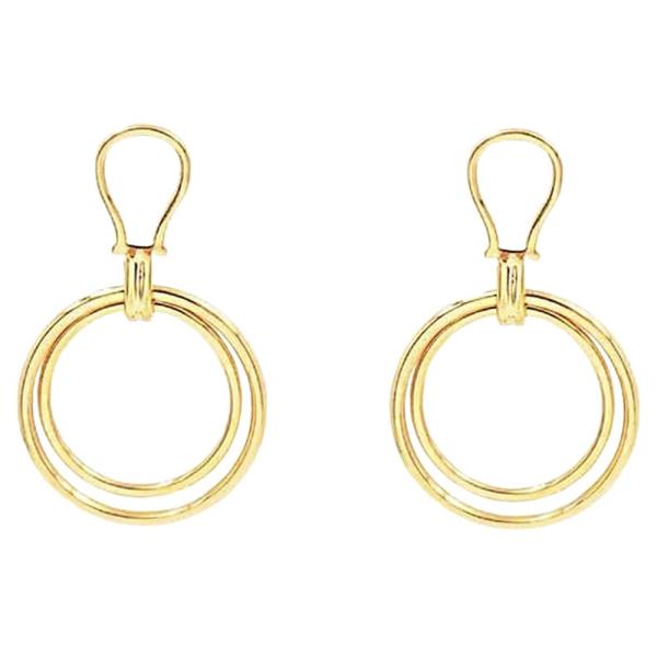 STAINLESS STEEL CIRCLE DANGLE EARRING