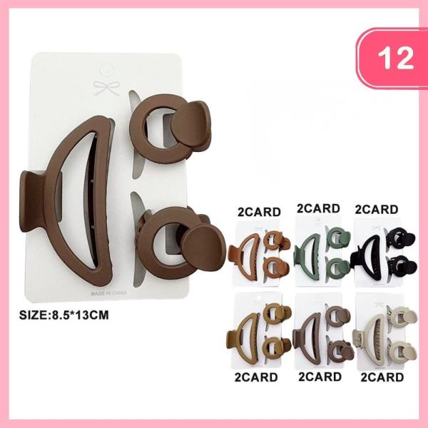 HAIR CLAW CLIP SET (12 UNITS)