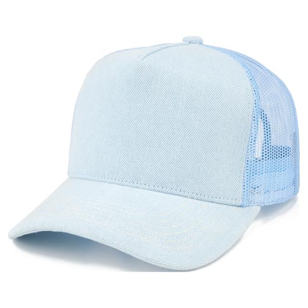 CC SOLID DENIM MESH BACK TRUCKER HAT