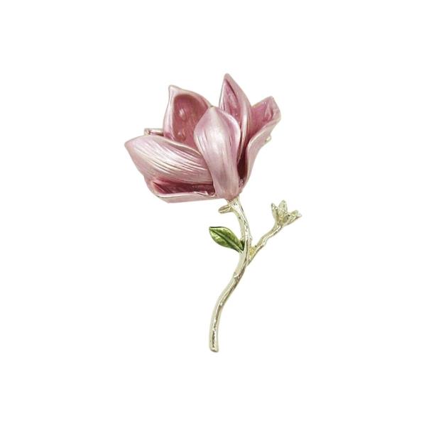 METAL MAGNOLIA FLOWER BROOCH