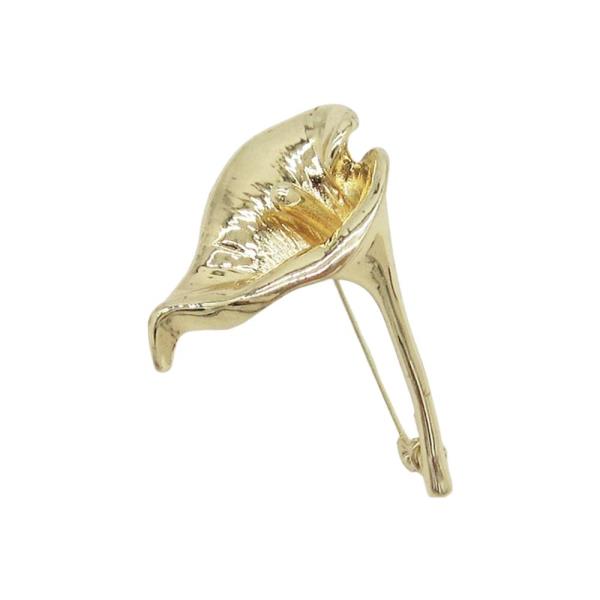 METAL CALLA LILY FLOWER BROOCH