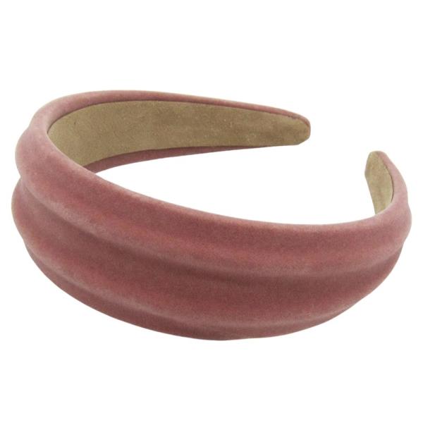 WIDE PLEATED PADDED HEADBAND