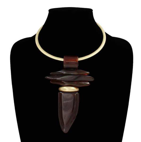 Chunky Wide Pendant Necklace
