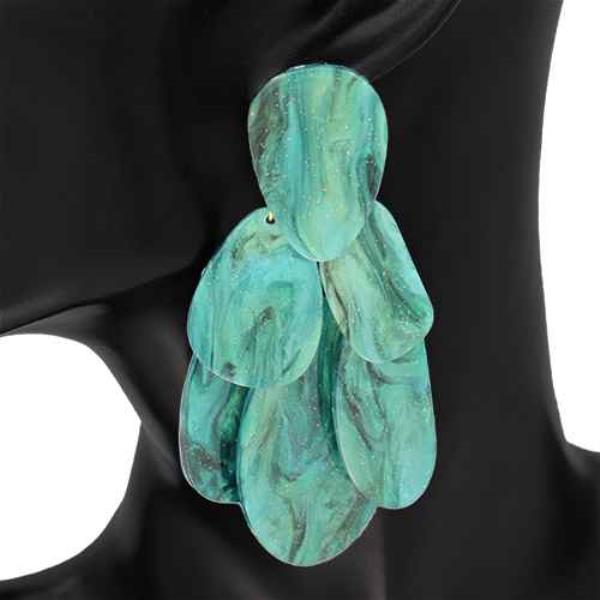 LAYERED PETAL CASCADE DROP EARRING
