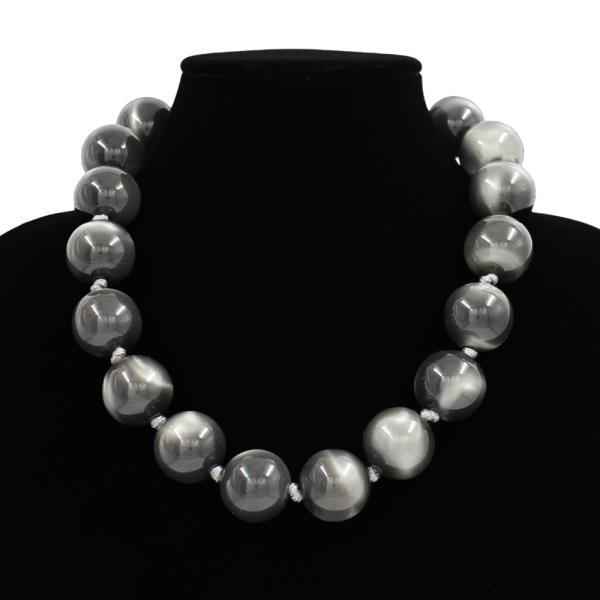 Chunky Round Bead Necklace Earring Set