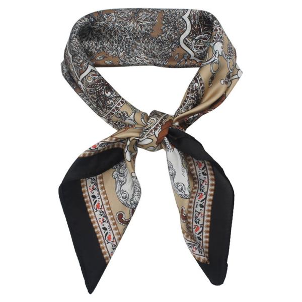 ORNATE MEDALLION ROSE PRINT SCARF