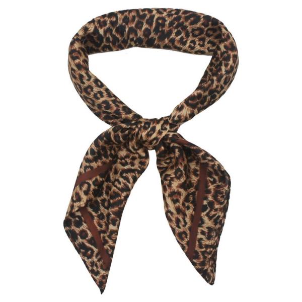 ISC95012 BORDERD WILD LEOPARD PRINT SCARF