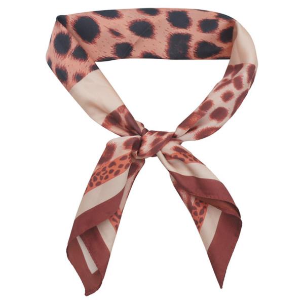 GEOMETRIC ANIMAL PATCHWORK PRINT SCARF