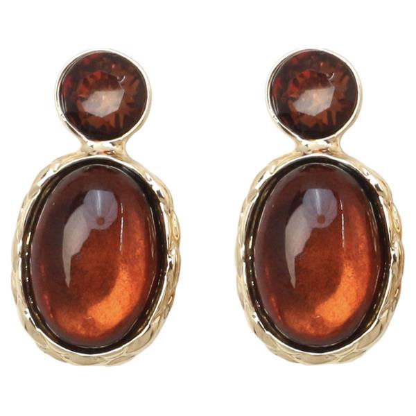 DOUBLE DROP OVAL EARRING