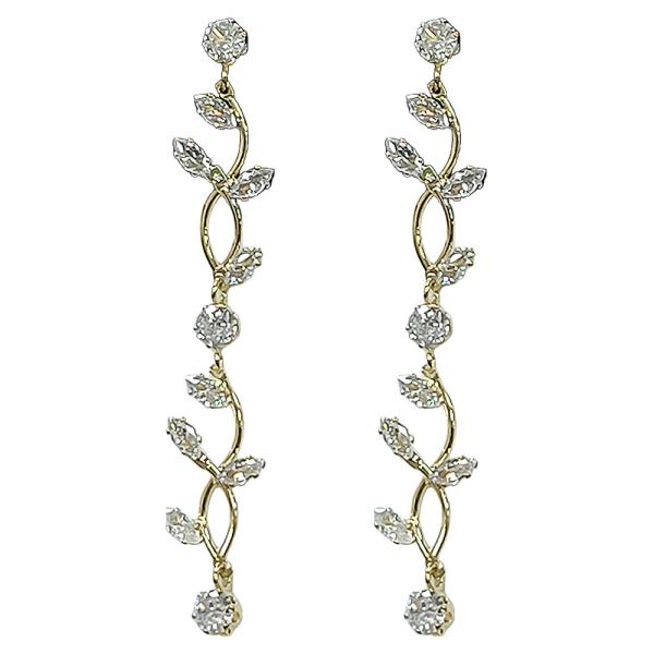 CZ Intertwining Vine Earring