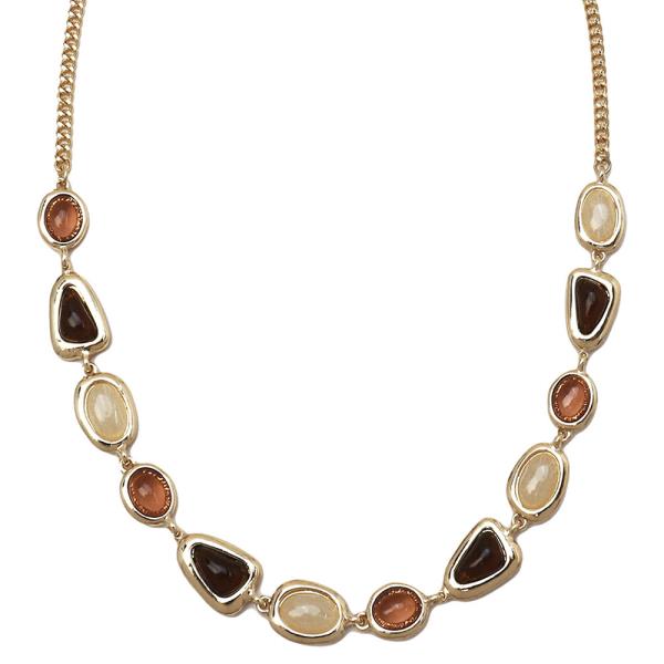 Multi Stone Cabochon Necklace