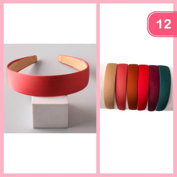 Silk Wide Headband (12 Units)