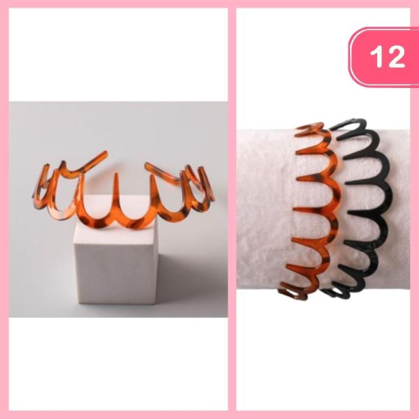 TORT SCALLOPED COMB HEADBAND (12 UNITS)